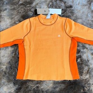 Nike ACG Orange Colorblock Long Sleeve Top